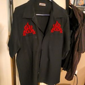 Mens  black short sleeve shirt